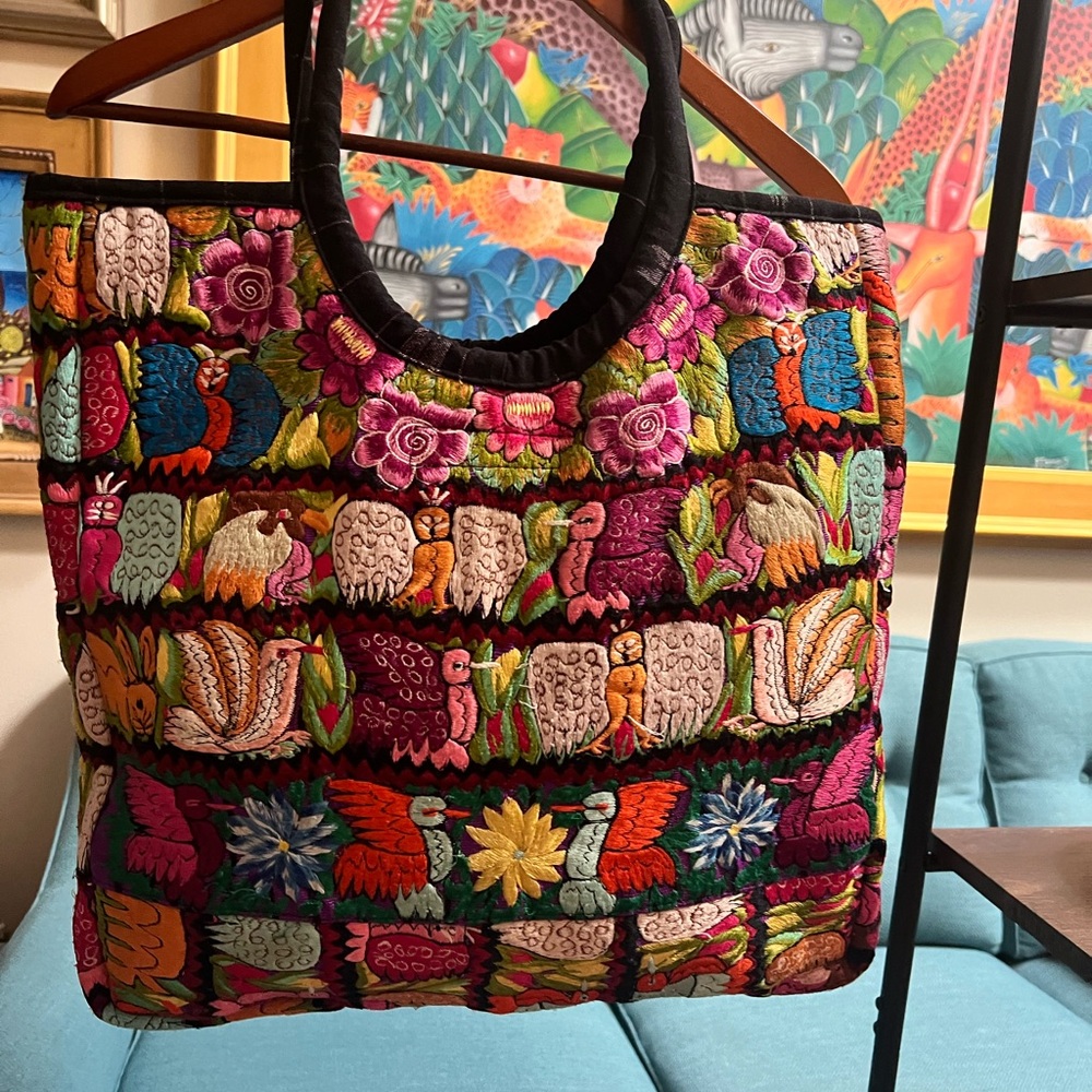 Oversized Chiapas tote Mexican vintage